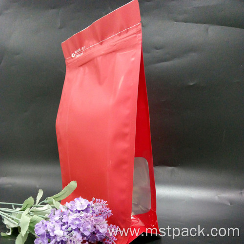 Flat Bottom Pouches With Clear Window